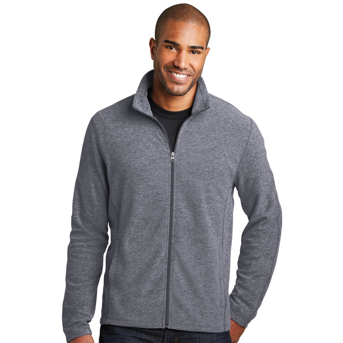 Port-Authority-F235-Mens-Heather-Microfleece-Full-Zip-Jacket