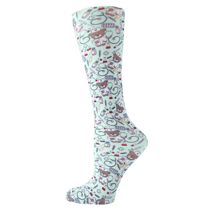 10-18 mmHg - Printed Compression Socks - Dog Pawty - 1018-NBR