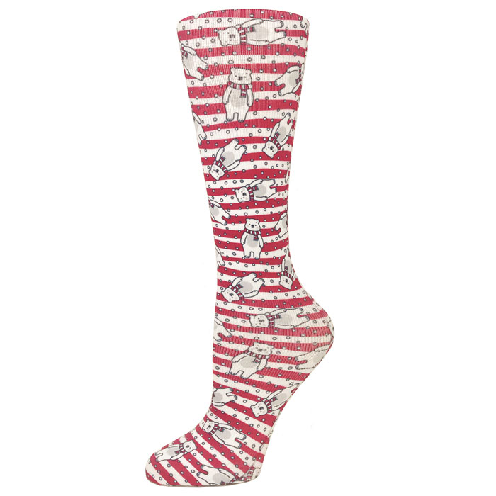 10-18-mmHg-Printed-Compression-Socks-STRIPED-POLAR-BEARS-1018-POL