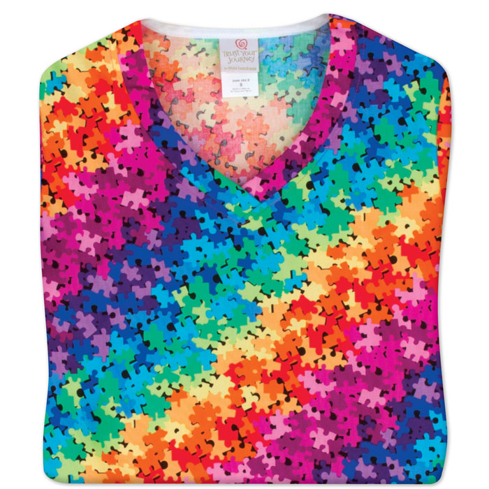 Trust Your Journey - 5996-382 - Overlap V-Neck Top - Spectrum