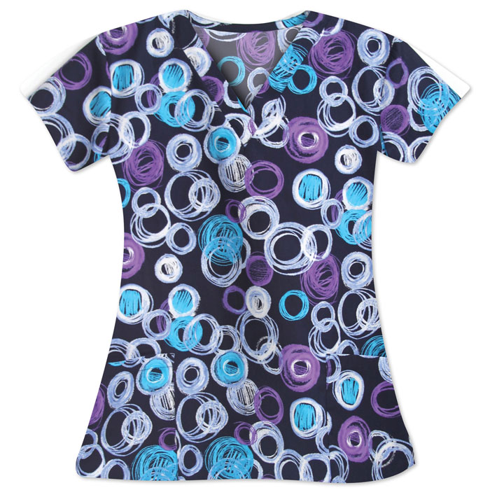 White-Cross-617-CCR-Chalk-Circles-V-Neck-Printed-Top