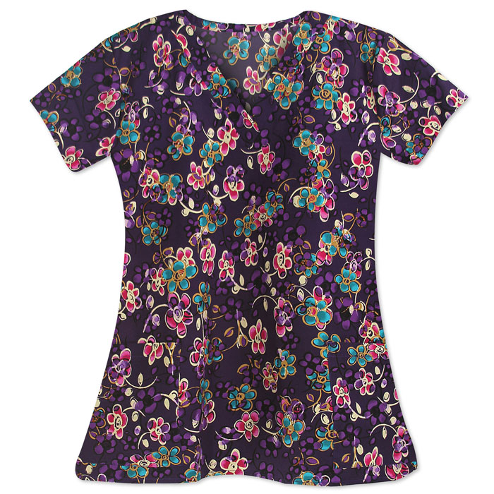 White Cross - 617-FPL - Floralicious - V-Neck Printed Top