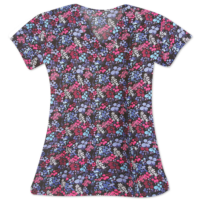 White Cross - 617-GGL - Garden Glory - V-Neck Printed Top