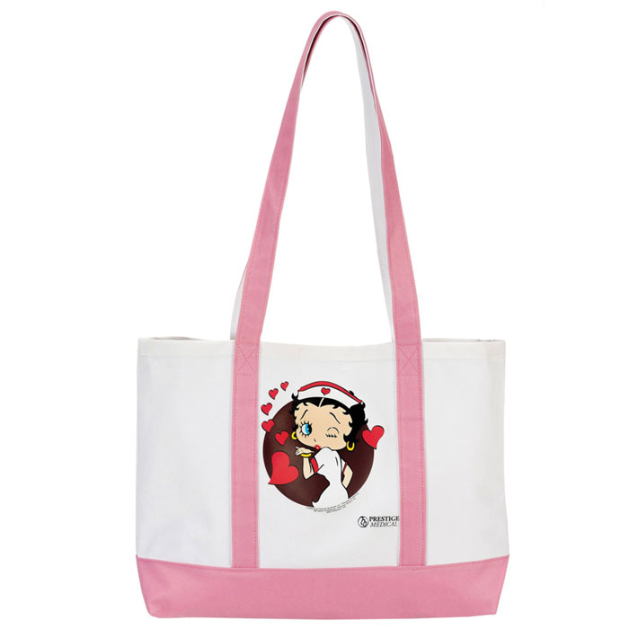 705-BHH - Large Canvas Tote Bag - Betty Boop Brown