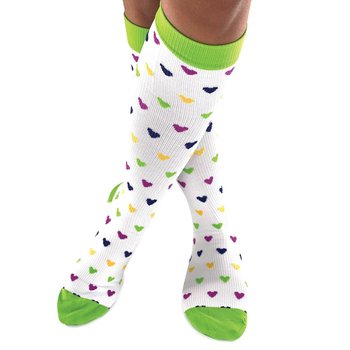 94023 - Tiny Hearts Fashion Compression Socks