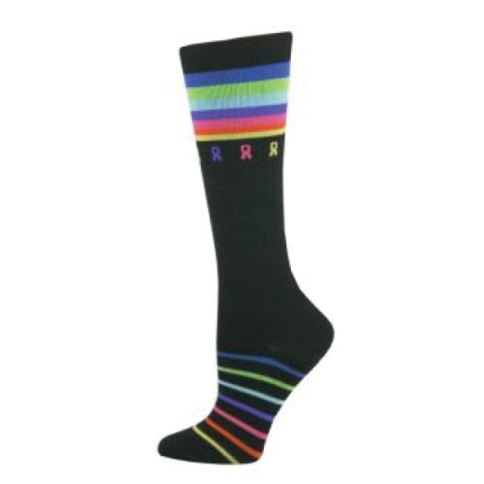 Think Medical Supply - 94524 - Multi-Ribbon Cancer Awareness Fashion Compression Socks