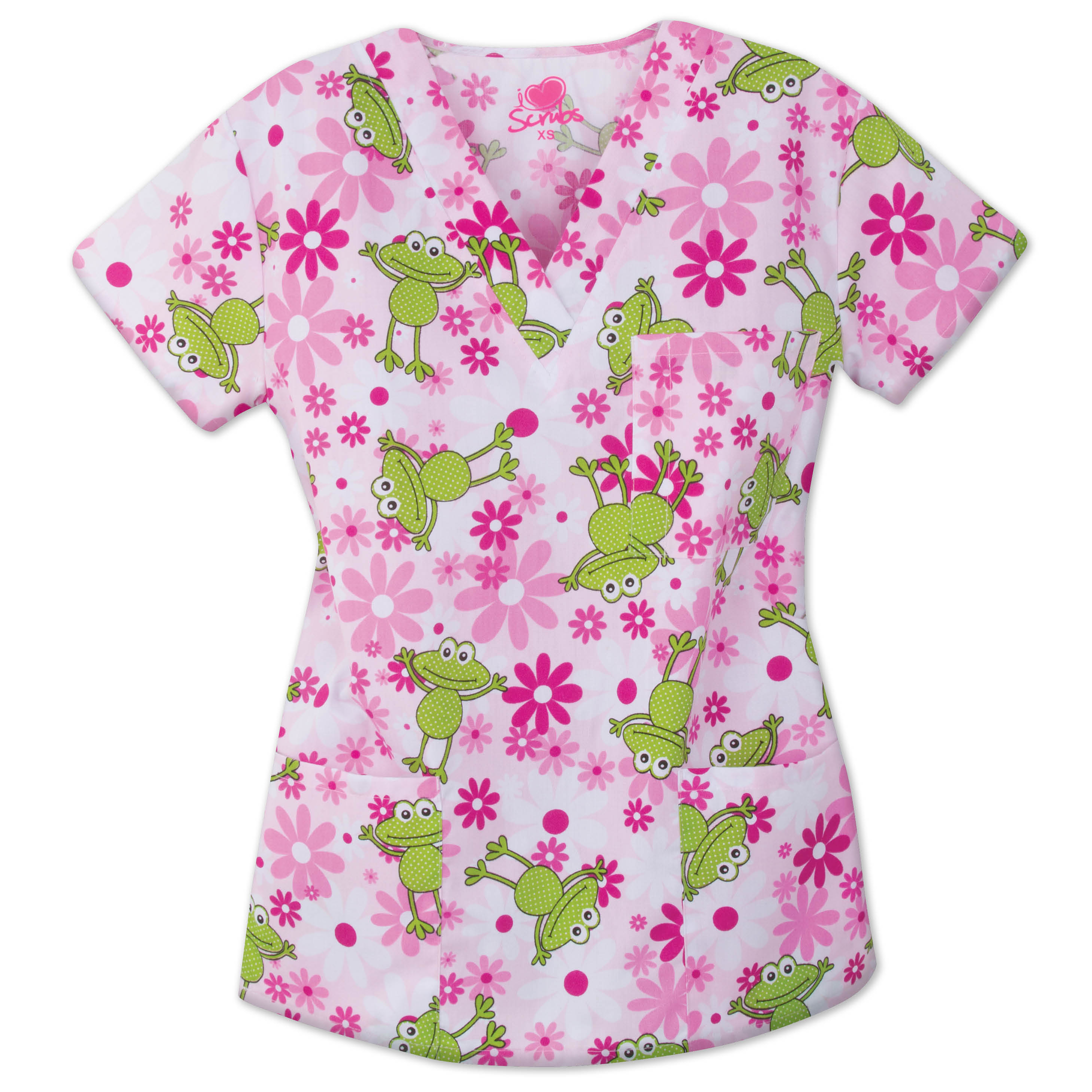 9904-1311 - Ladies 3 Pocket V-Neck Top - Hoppy Spring