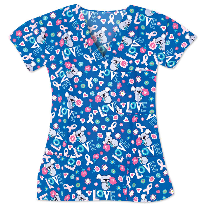 9904-2212M-Ladies-3-Pocket-V-Neck-Top-KOALA-HUGS