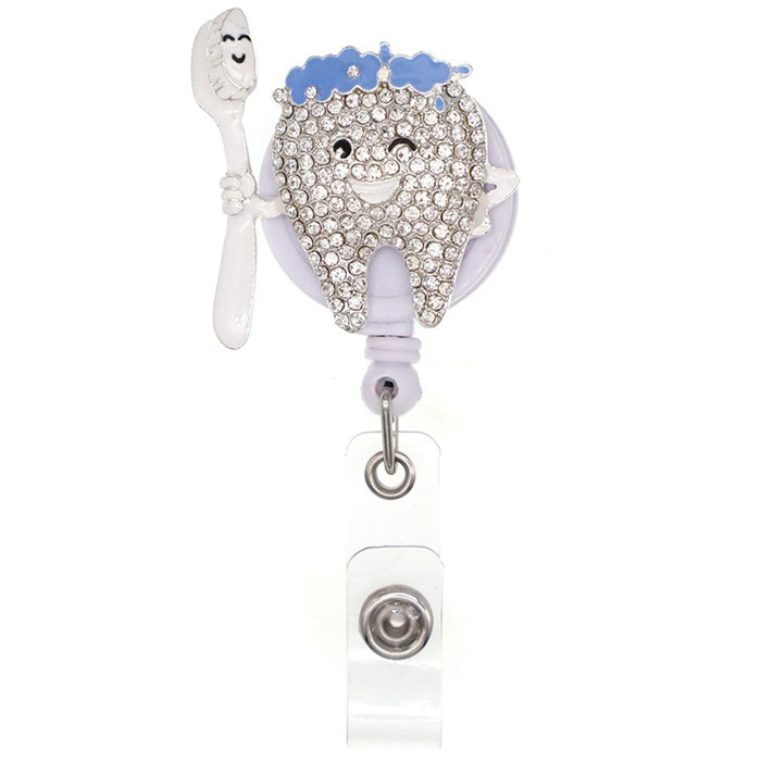 CU-027 - Dazzle Retractable Badge Reel - Tooth