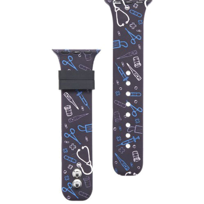 NA00434 - Interchangeable Silicone Strap - Med Symbols
