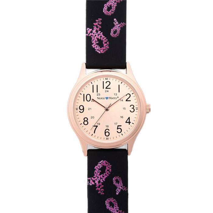 Nurse-Mates-NA00458-Flutter-Pink-Ribbon-Watch