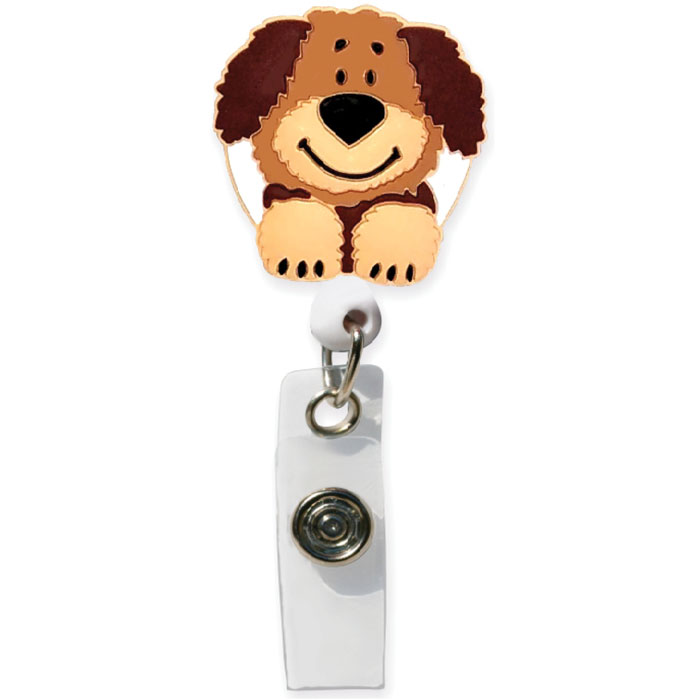 SC-056-3D-Rubber-Retractable-Badge-Reel-Dog