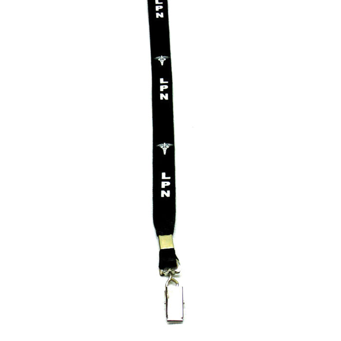 LPNLANBLACK - ID Necklace - Nursing Specialities Lanyard - LPN Lanyard