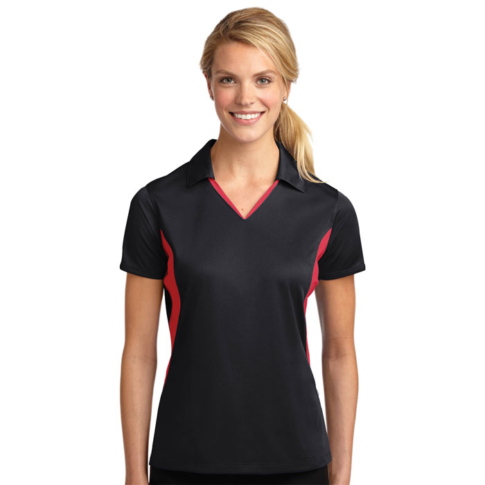 LST655 - Sport-Tek® Ladies Side Blocked Micropique Sport-Wick® Polo