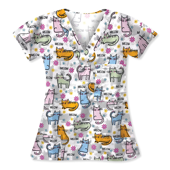 9904-3144M-Ladies-3-Pocket-V-Neck-Top-KITTY-FLORAL