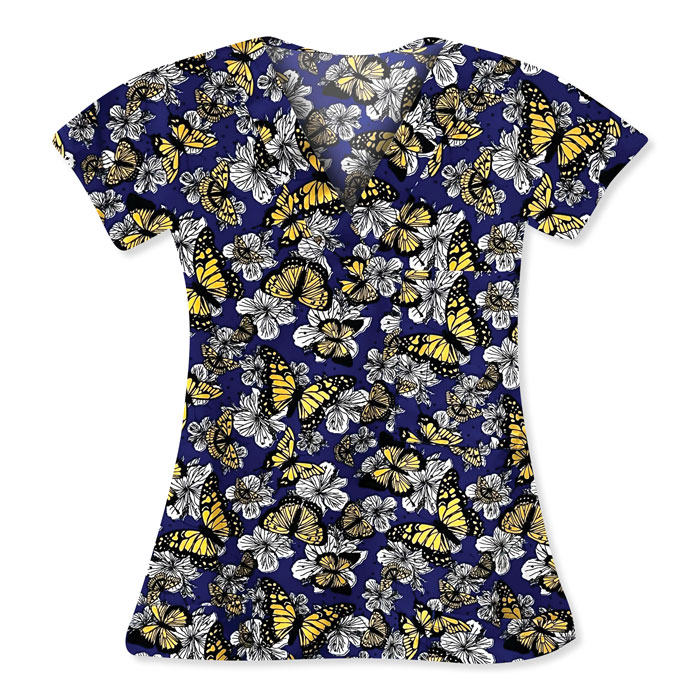 9904-3146M-Ladies-3-Pocket-V-Neck-Top-MARIPOSA