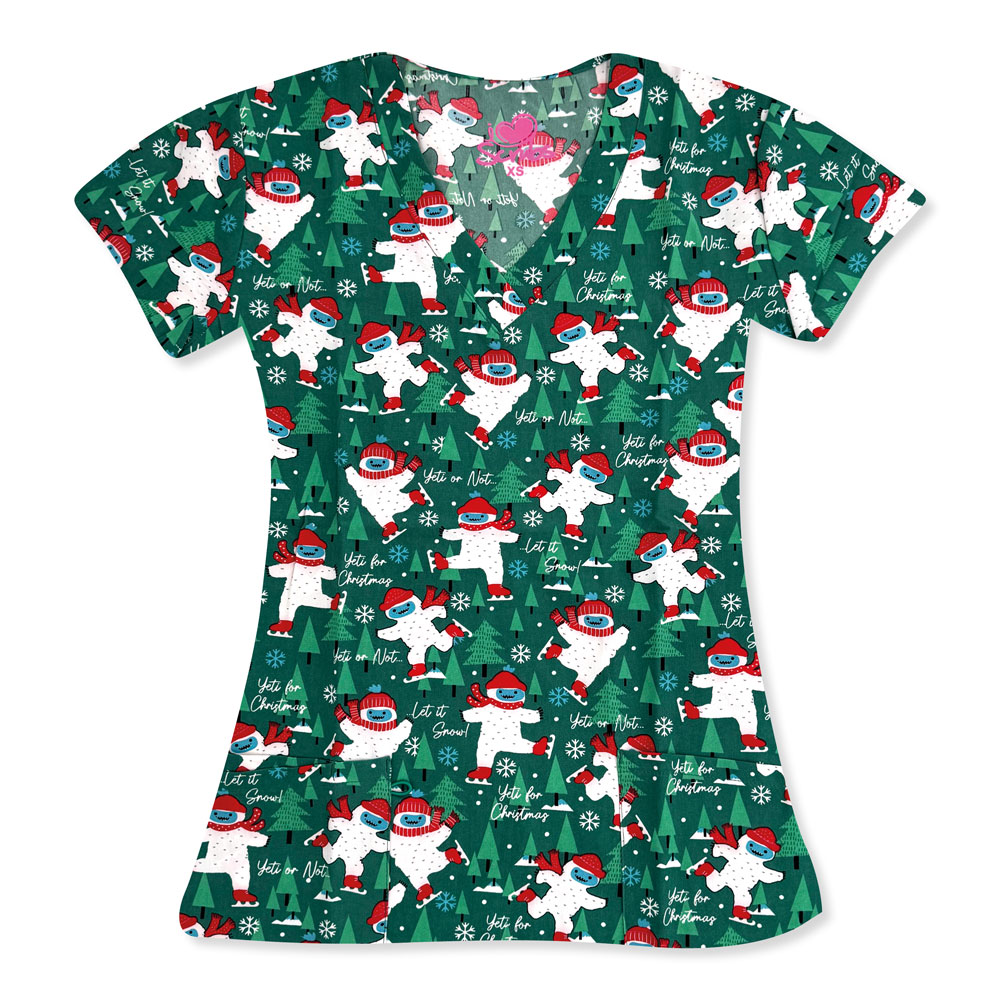 I-Love-Scrubs-5210-3527-Ladies-2-Pocket-V-Neck-Top-YETI-ON-ICE