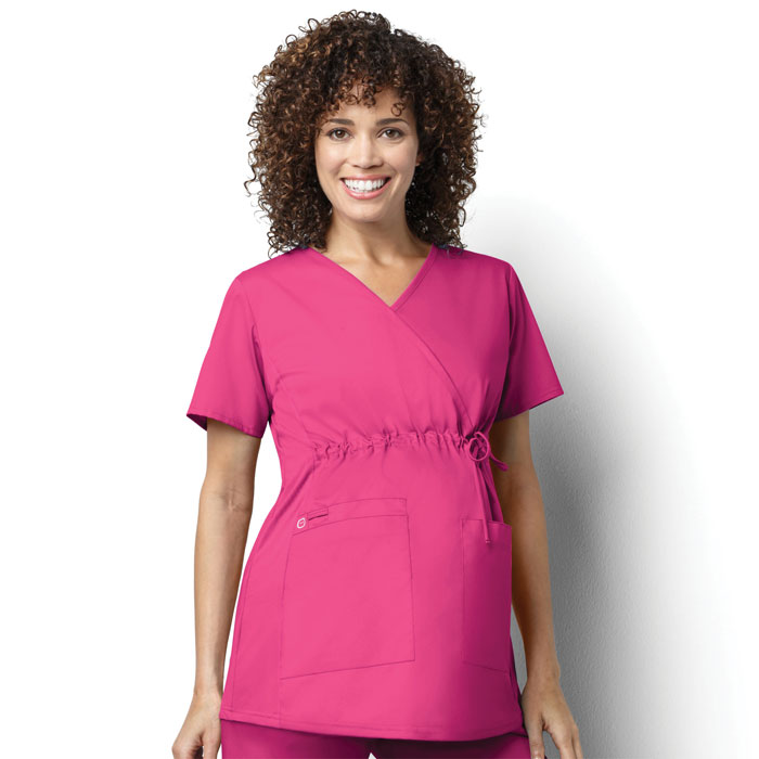 WonderWORK - 145 - Womens Maternity Mock Wrap Top 