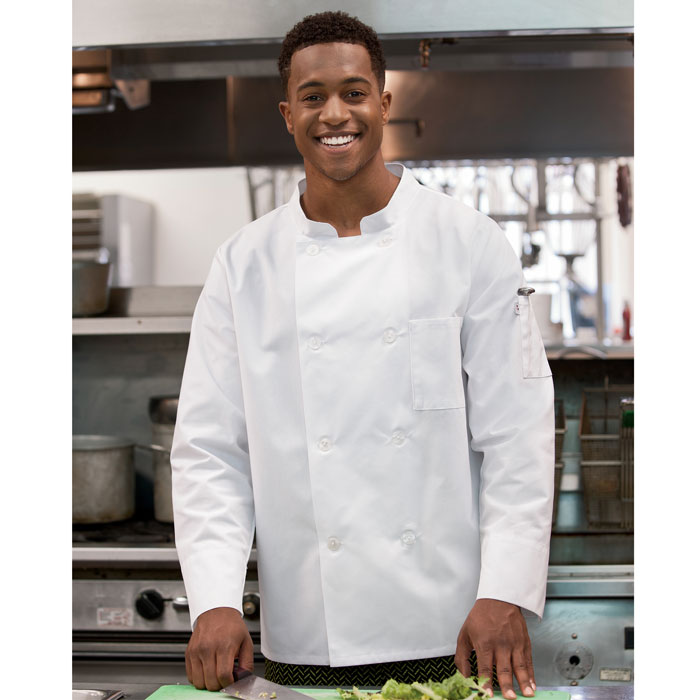 Five Star Chef Apparel 18017 Unisex Long Sleeve Moisture Wicking Mesh Back Chef Coat