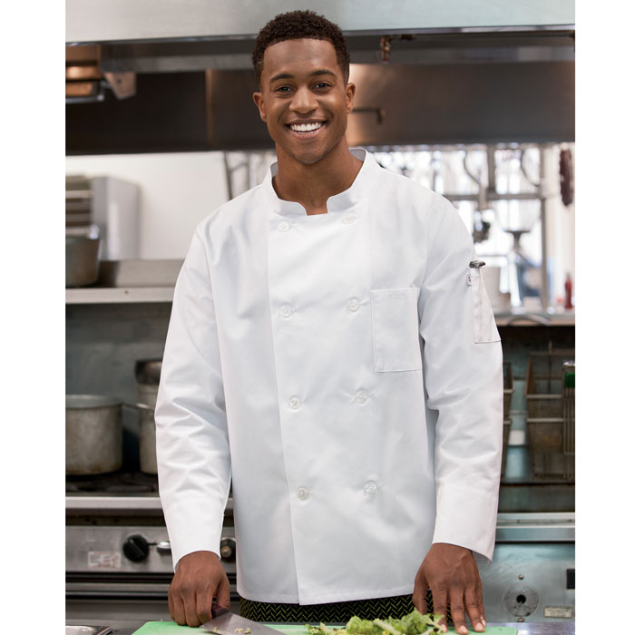 Five Star - 18017 - Long Sleeve Moisture Wicking Mesh Back Chef Coat