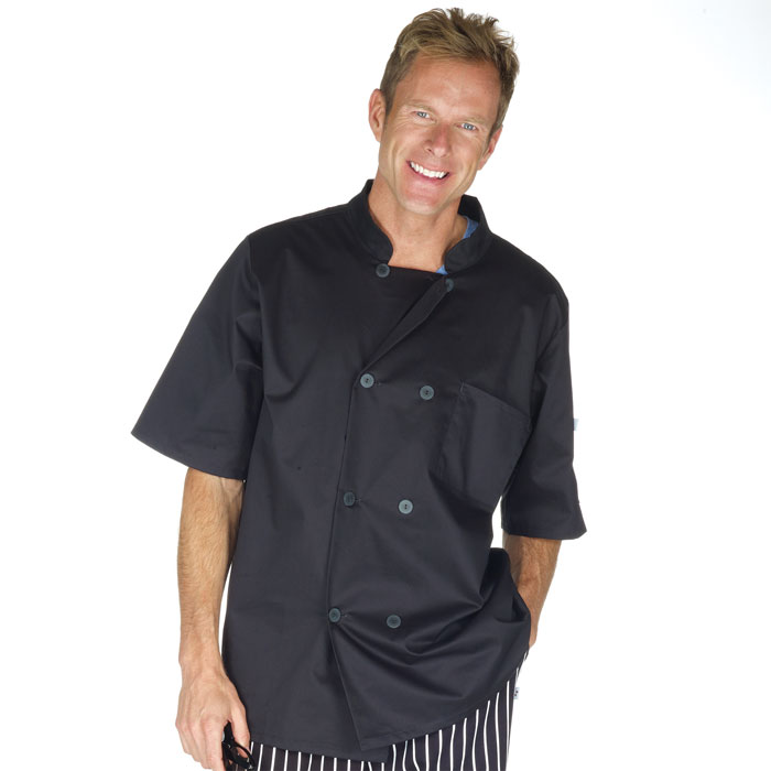 Five Star - 18516-015 - Unisex Short Sleeve Stretch Executive Chef Coat