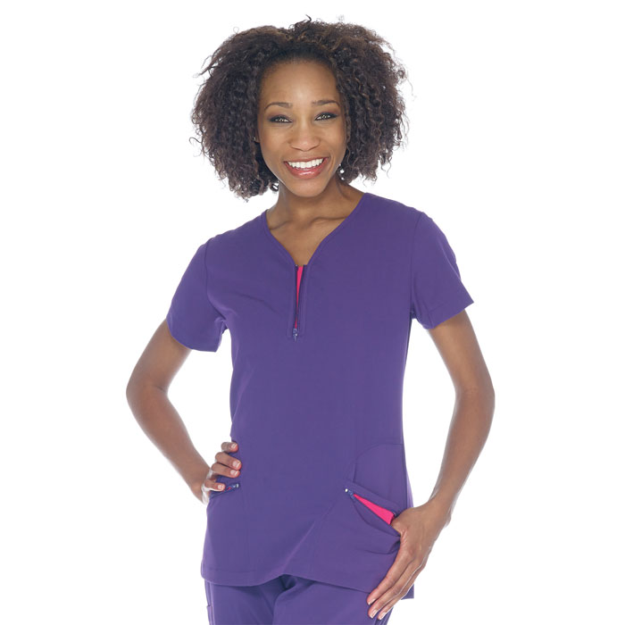 Jockey Modern - 2311 - Ladies Zippered Scrub Top