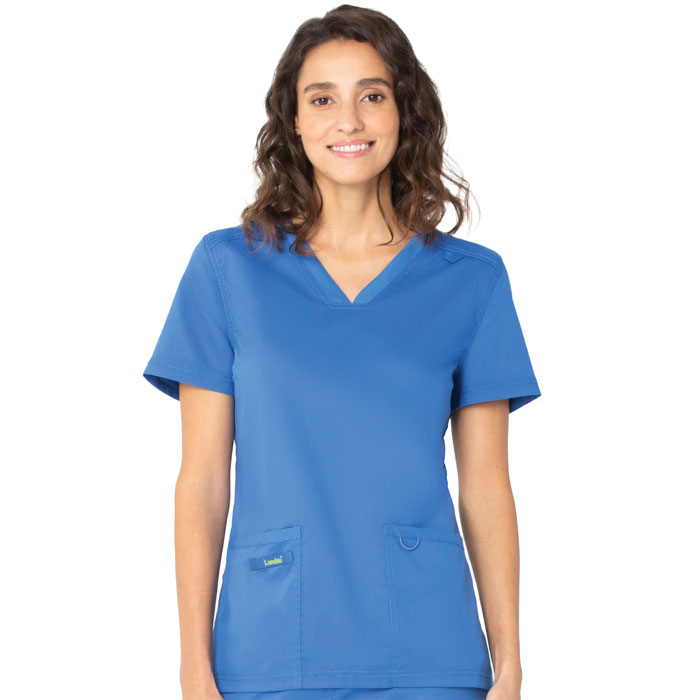 Landau-Proflex-Womens-2-Pocket-V-Neck-Scrub-Top-4168