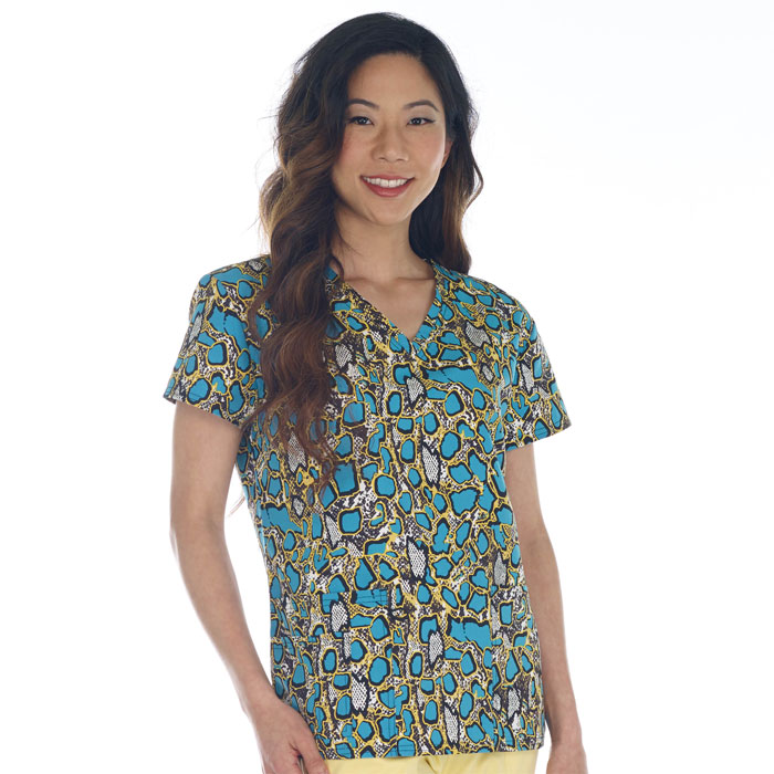 Scrubfinity - 5315-2100M -  Ladies V-Neck 2 Pocket Scrub Top - SKINZ