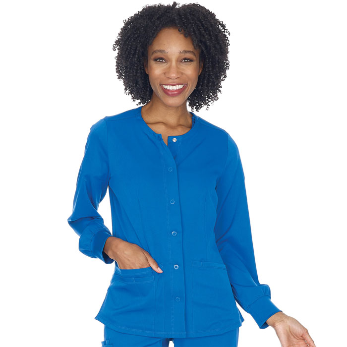 HH Works - 5500 - Megan 4 Pkt Snap Front Scrub Jacket 