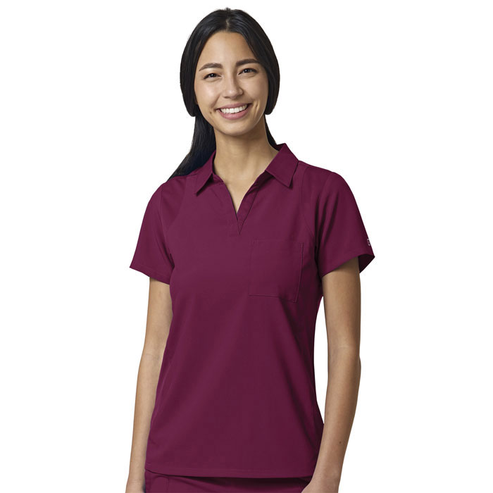 W123 - 6955 - Womens Collar Polo Top