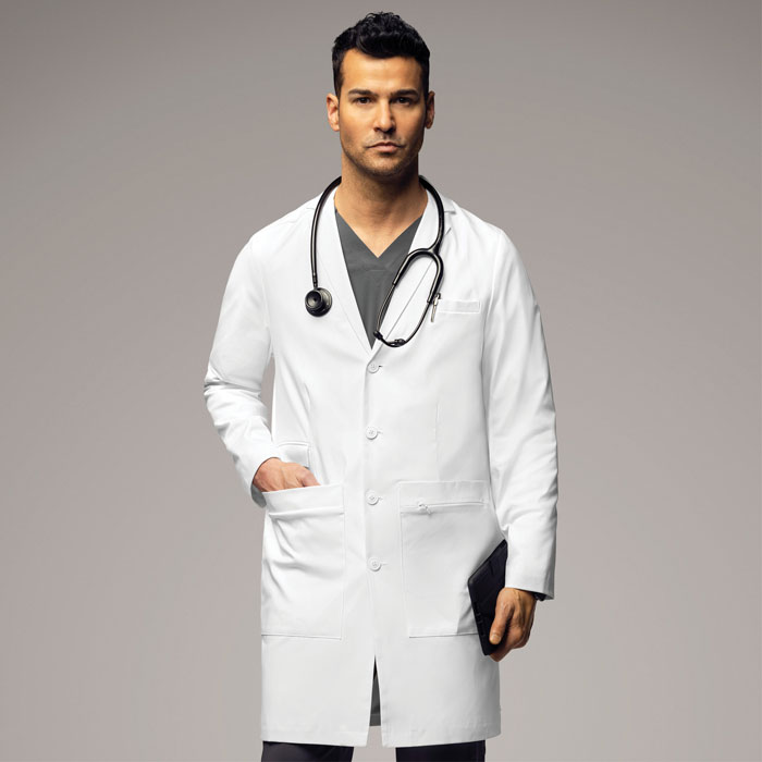 WonderWink Slate - 7372 - Mens Long Lab Coat