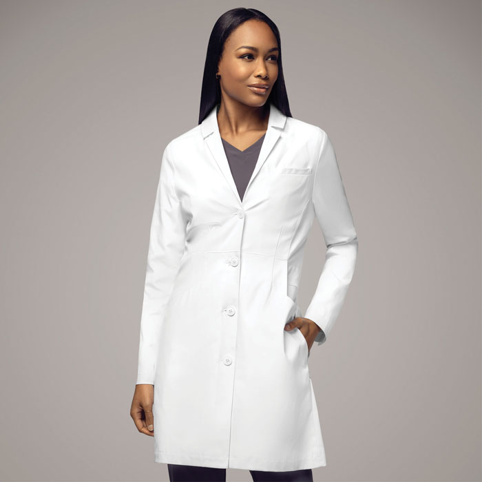 WonderWink Slate - 7472 - Ladies Long 35in Lab Coat