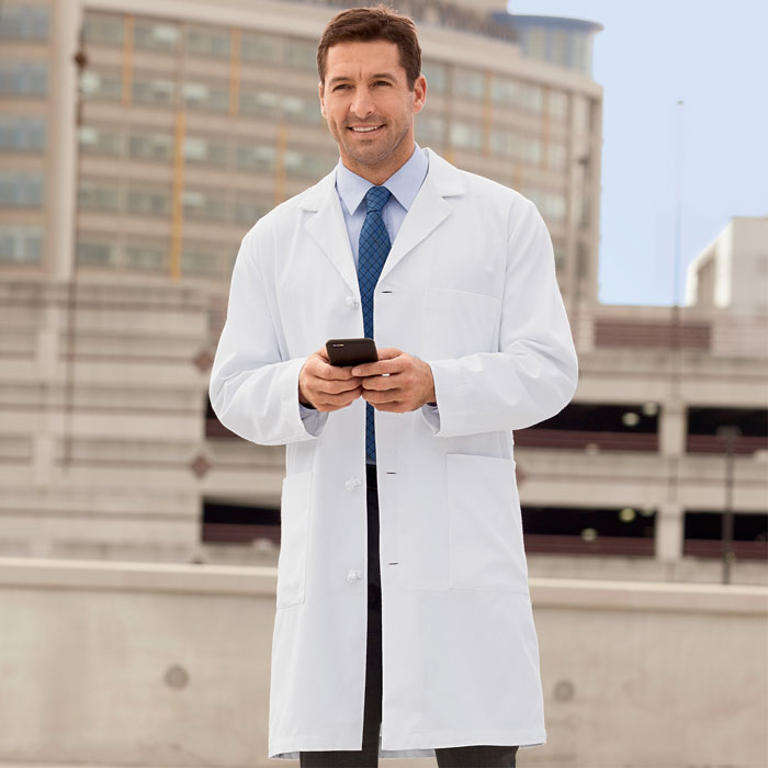 Meta - 762-011 - Mens Knot Button iPad Labcoat - 40