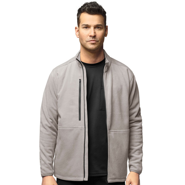 WonderWink-Slate-8009-Mens-Micro-Fleece-Zip-Jacket