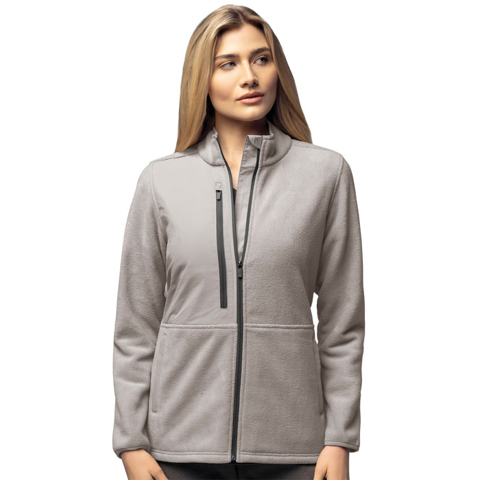 WonderWink-Slate-8109-Ladies-Micro-Fleece-Zip-Pocket-Jacket