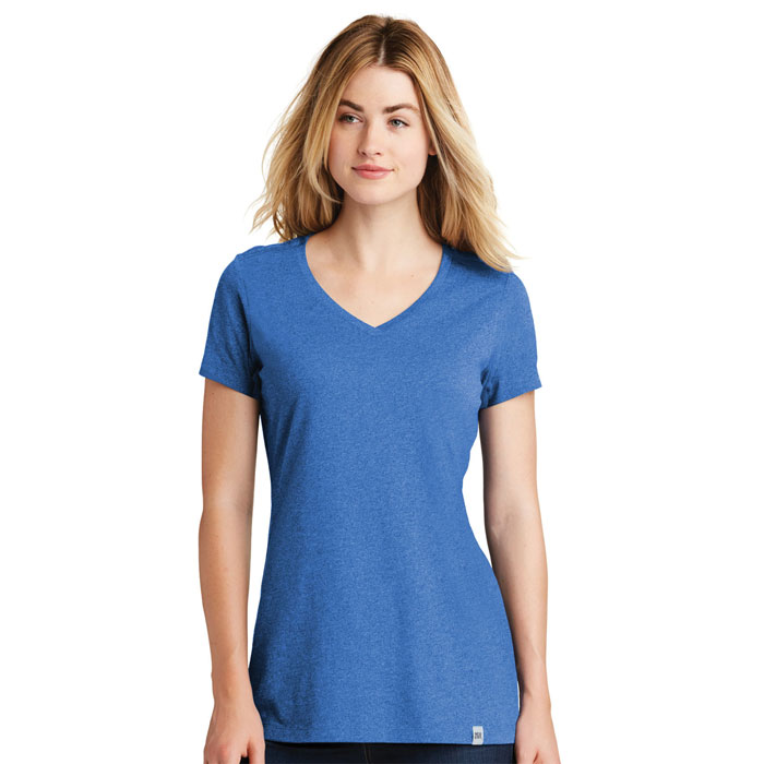 New-Era-LNEA101-Ladies-Heritage-Blend-V-Neck-Tee