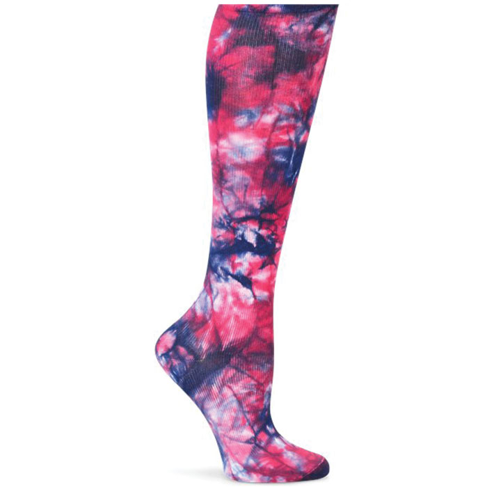 12-14-mmHg-Printed-Compression-Socks-Navy-Magenta-Tie-Dye-883759