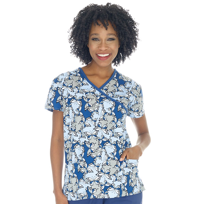 9903-1322 - Ladies Mock Wrap Top - Mystic Flight