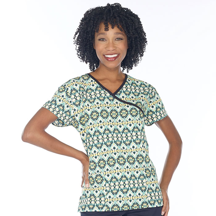 9903-2044M-Ladies-Mock-Wrap-Top-STAINED-GLASS