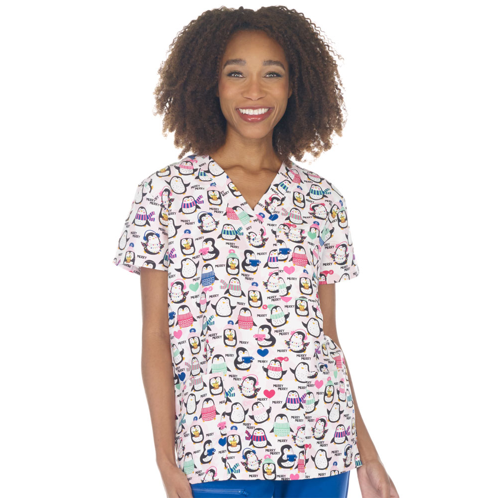 9904-3203M-Ladies-3-Pocket-V-Neck-Scrub-Top-JOLLY-WADDLE