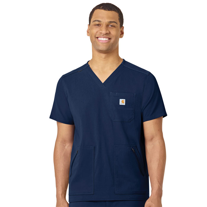 Carhartt-Rugged-Flex-C15037-Mens-Zip-Pocket-Scrub-Top