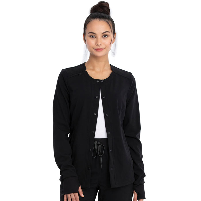 CK387A - Cherokee Euphoria Snap Front Jacket