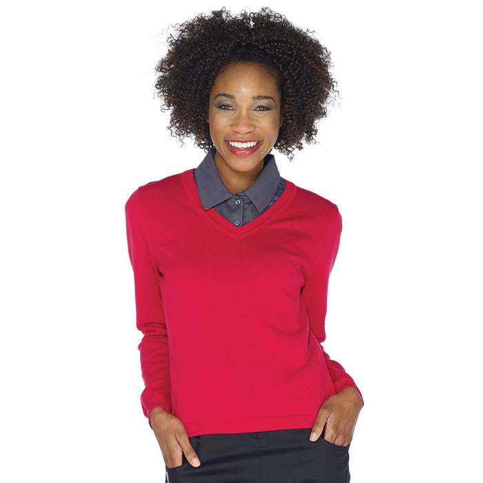 D475W - Ladies V-Neck Sweater