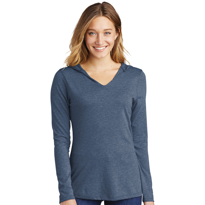 District® Ladies Perfect Tri Long Sleeve Hoodie - DM139L