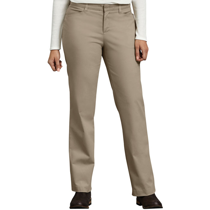Dickies-FP342-Ladies-Curvy-Fit-Straight-Leg-Flat-Front-Pant