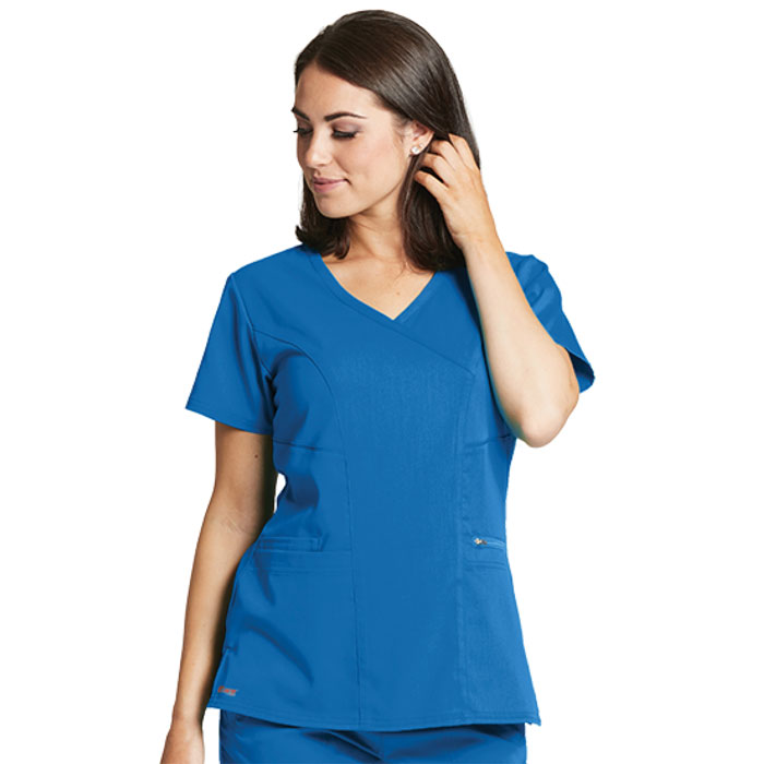 Greys Anatomy - GRST001 - Womens 3 Pkt Surplice Princess Top