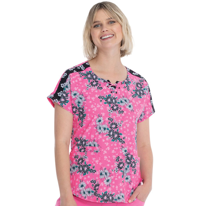 HeartSoul-Prints-HS686-DYDE-V-Neck-Scrub-Top-Daisy-Dreamer