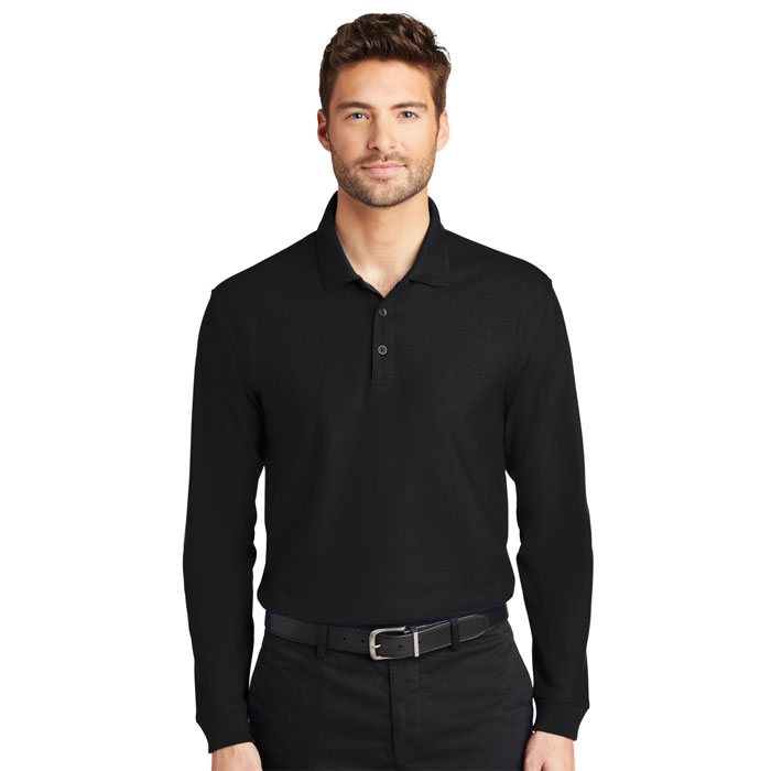 Port-Authority-K100LS-Mens-Long-Sleeve-Core-Classic-Pique-Polo