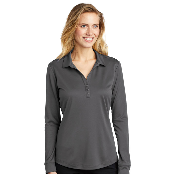 Port Authority - L540LS - Ladies Silk Touch Performance Long Sleeve Polo