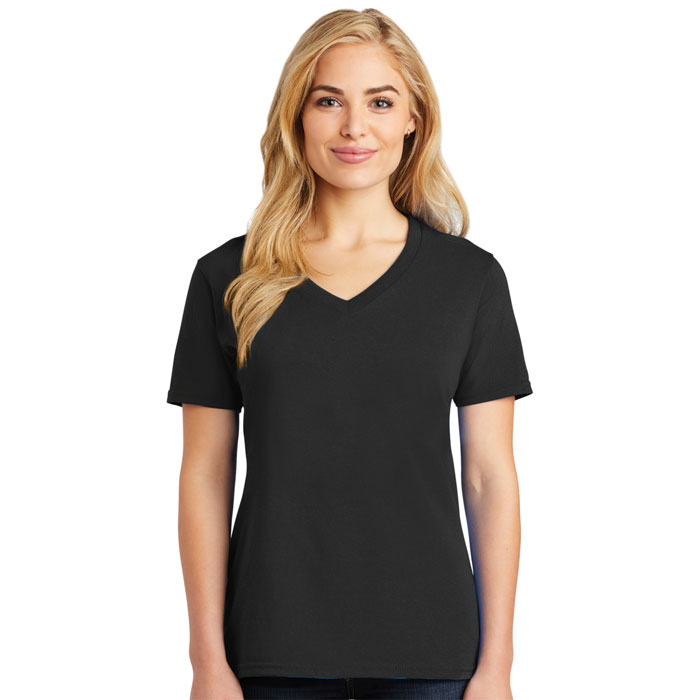 Port-&-Company-LPC54V-Ladies-Core-Cotton-V-Neck-Tee